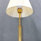 Gilded bronze lamp with pleated shade