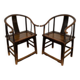 Pair of Chinese armchairs