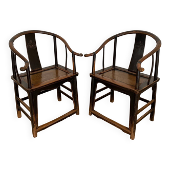 Pair of Chinese armchairs