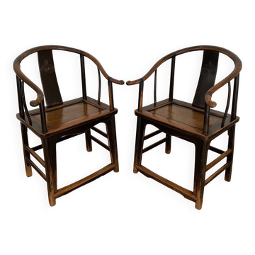 Pair of Chinese armchairs