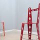 Suite de 6 chaises post-modernes en métal laqué artifort années 2000