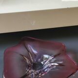 Vide poche forme florale libre. Aux tons roses. Style Murano. Diam 24 cm