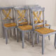 6 mulched provencal style chairs