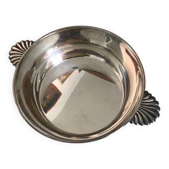 bowl, saldier bowl in silver metal