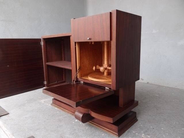 Bar service 1930 rosewood plate