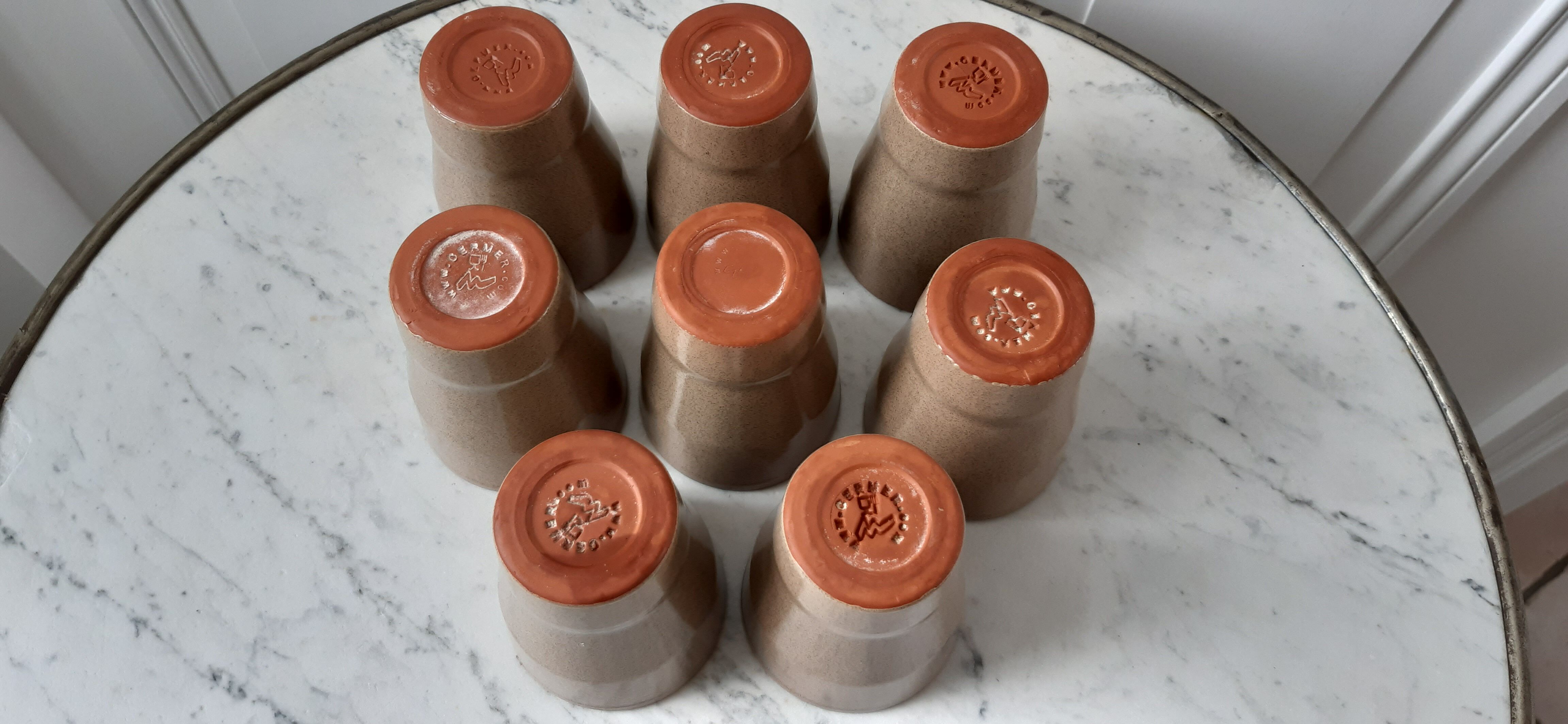 Set of 8 Cermer sandstone glasses