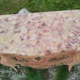 Louis XV style antique marquetry chest of drawers