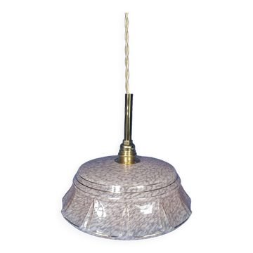Art Deco pendant lamp from the 30s and 50s, vintage France - newly electrified