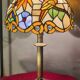 antique bronze lamp, glass paste lampshade, electrically redone