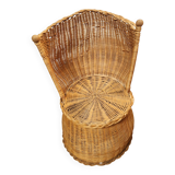 Fauteuil corbeille enfant en osier
