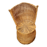 Fauteuil corbeille enfant en osier