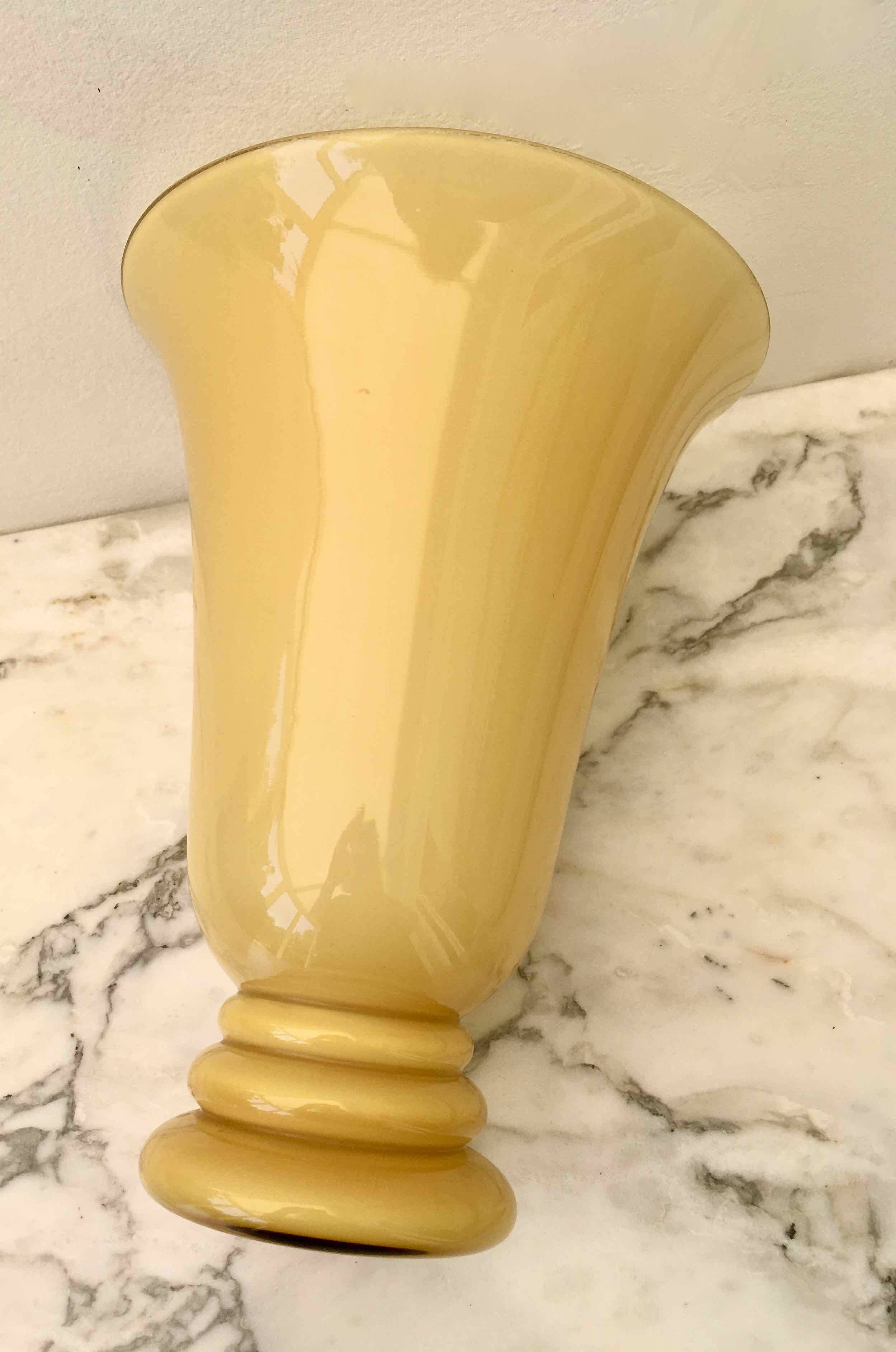 Blown opaline vase