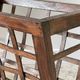 Vintage woven oak magazine rack