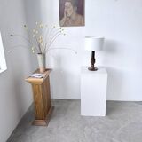 1940s Art Deco oak desk lamp