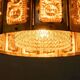Vintage glass suspension, Danish design, mid-century hanging.