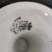 Old earthenware compote bowl L'Amandinoise St Amand France