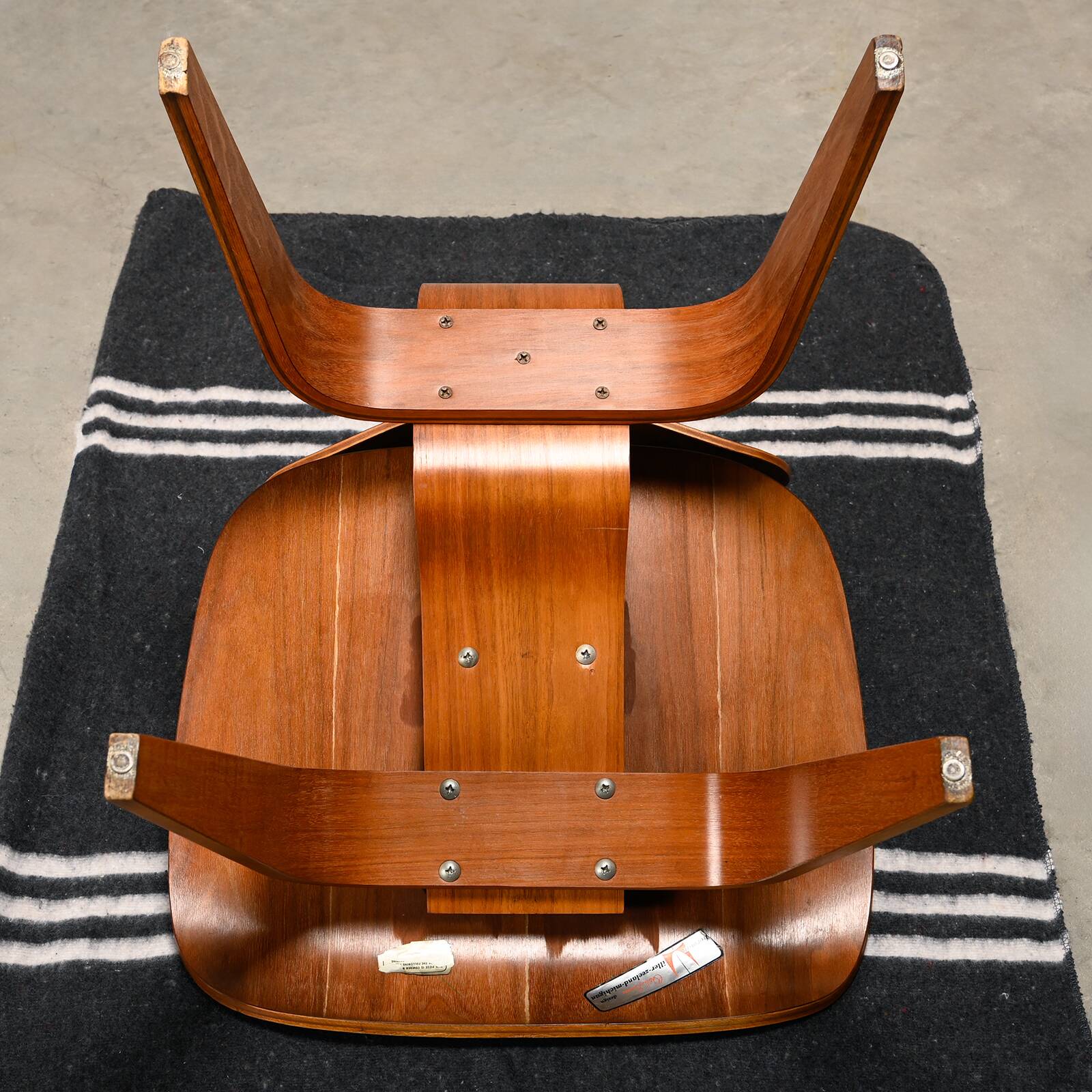 Charles and Ray Eames Early DCW Walnut Plywood Dining Chairs Herman Miller