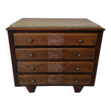 Art Deco chest of drawers, marble top