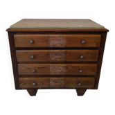 Commode Art Déco, plateau marbre