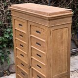 Armoire de notaire en chêne brut massif, 1920