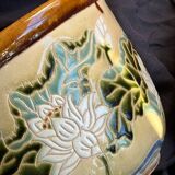 Old glazed ceramic cache pot