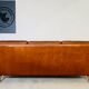 Canapé Svend Skipper vintage danois des années 60 en cuir cognac pour 3 personnes.