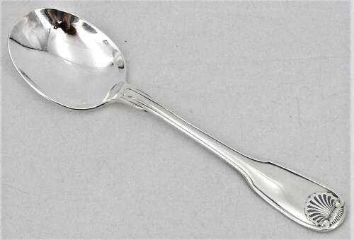 Christofle Vendome model 6 spoons, ice scoops, in silver-plated metal, 12.7 cm