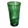 Vase XXXL pinched in blown Empoli glass Italian design 1960