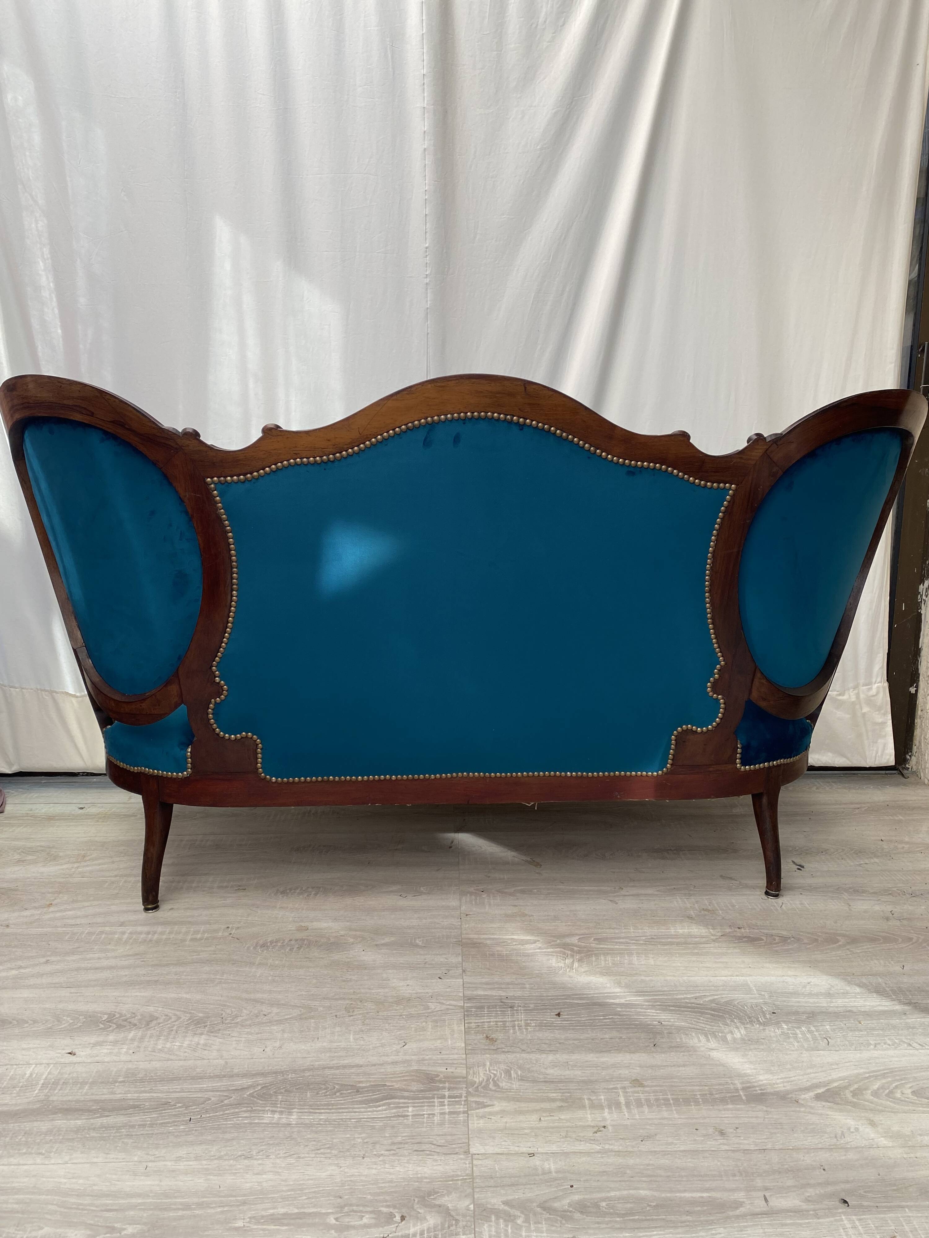 Paire de fauteuils cabriolet retapissés, années 30-40