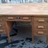 Minister's desk in solid raw oak from the 1930s