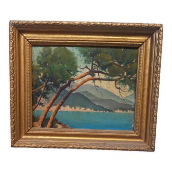 Paysage peinture à l’huile côte d’azur