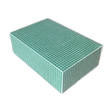 Green mosaic tile table and cream joint