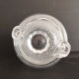 Set of three crystal and glass vases