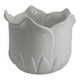 Cache pot en forme de tulipe porcelaine blanc vintage