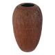 Vintage mid-century brutalist sgraffito ceramic vase