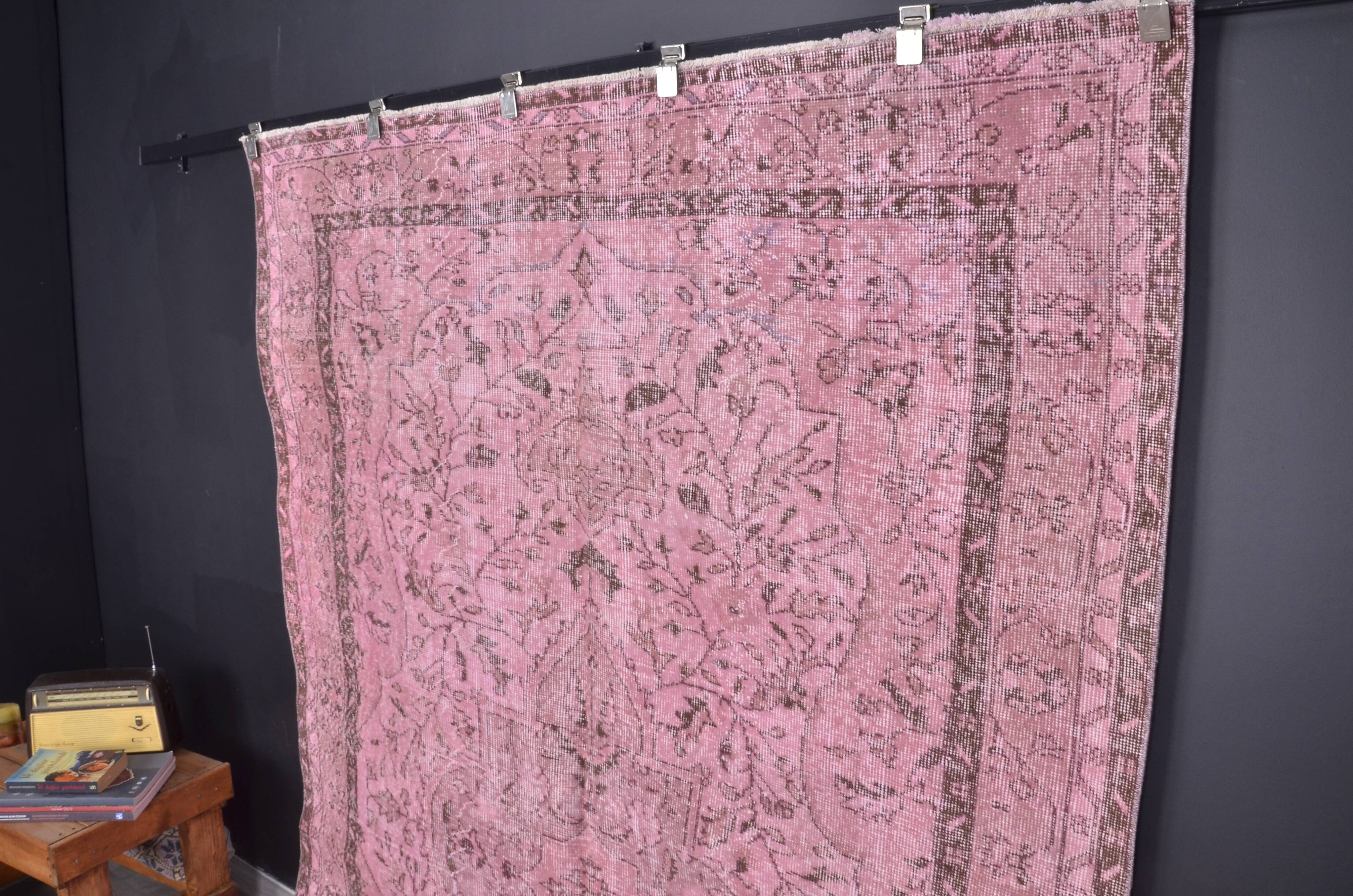 Pink Vintage Oushak Rug Sku2348