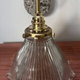 Holophane glass wall light with terrazzo base