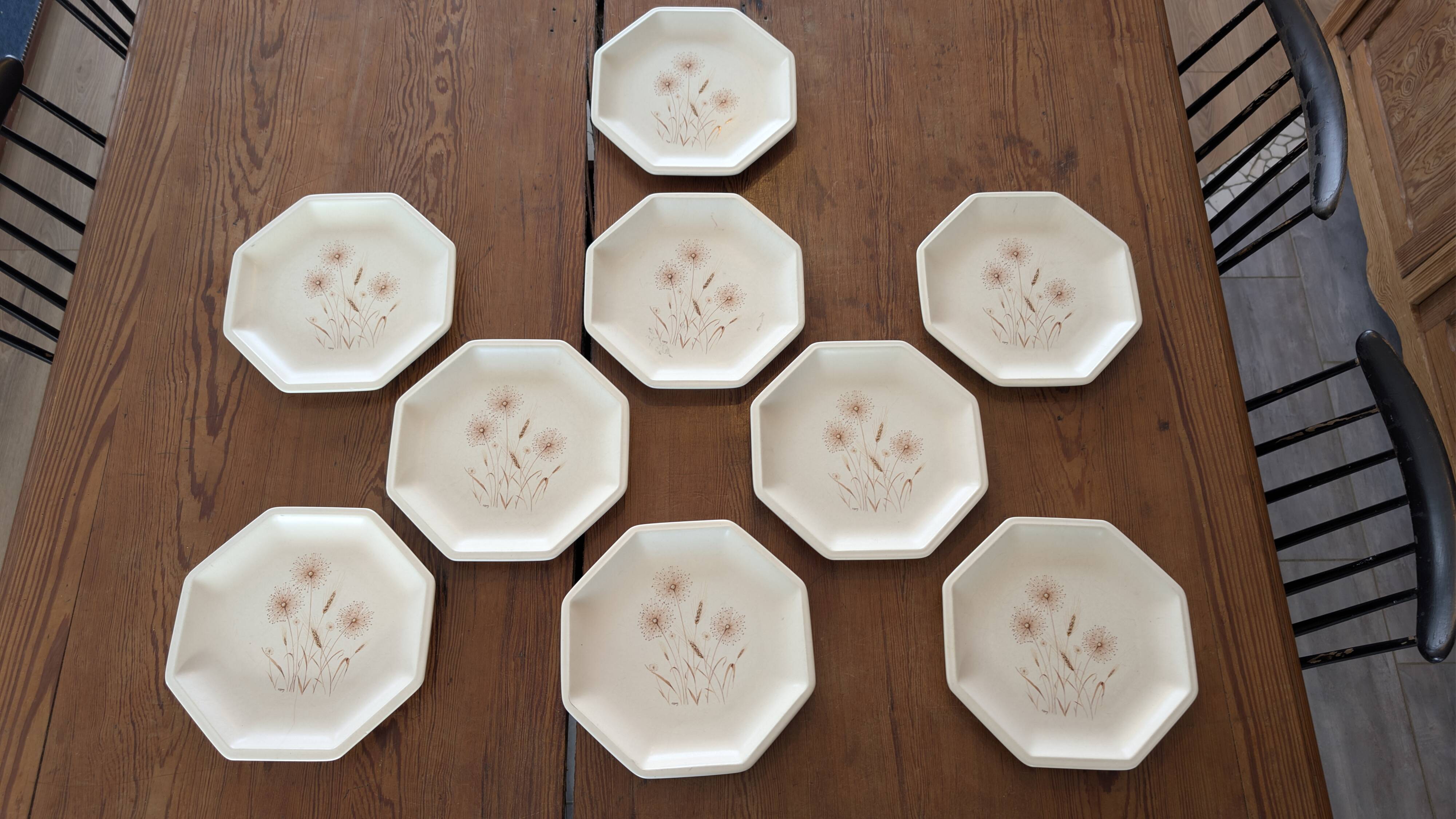 Tiffany table service – 21 pieces – Vintage plates with a floral design