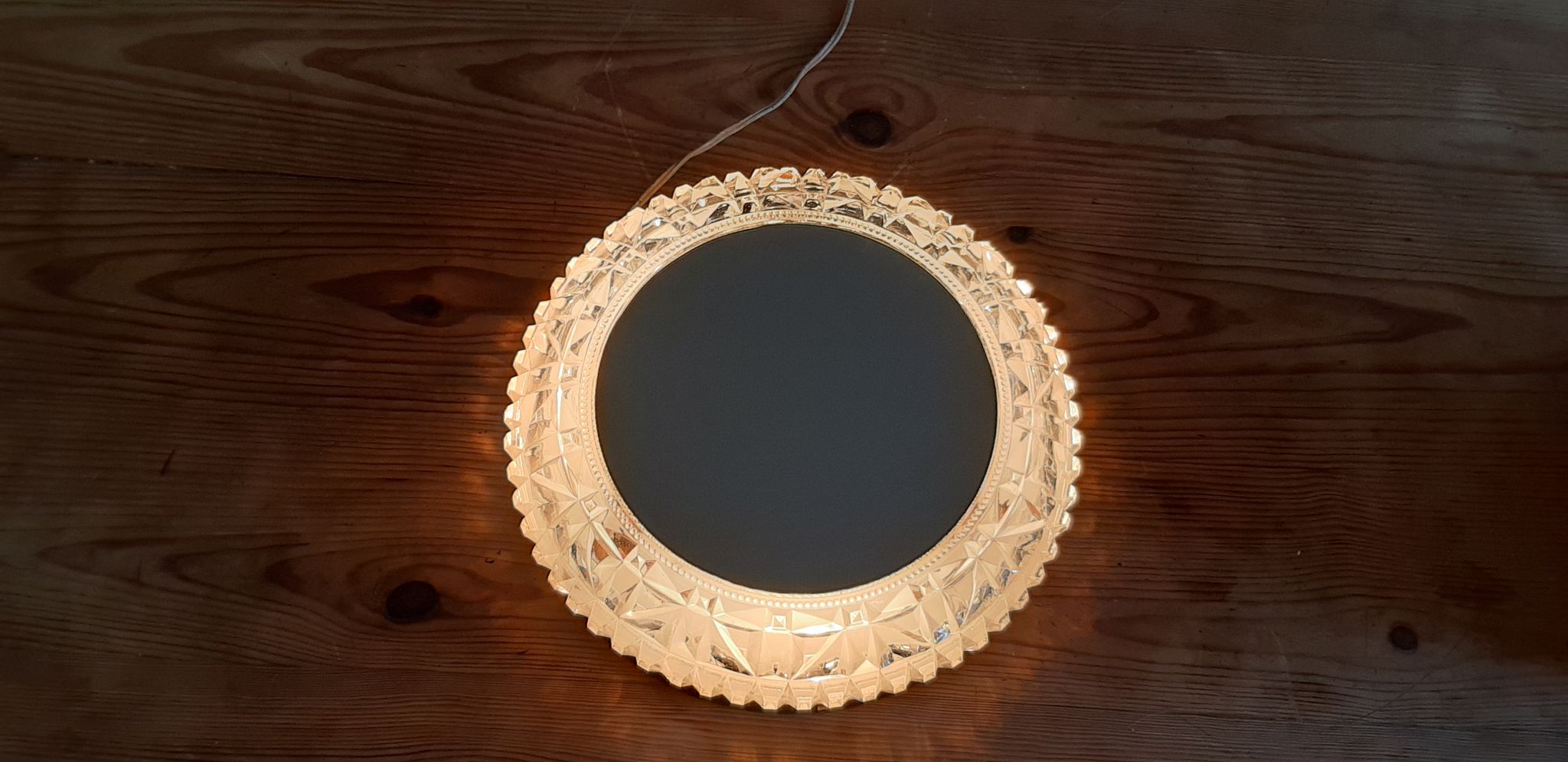 Applique vintage métal verre et miroir