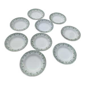 9 assiettes creuses anciennes