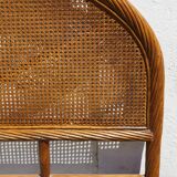 Set headboard and bedside woven rattan maugrion