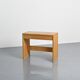 Desk in solid elm by Maison Regain, 1970s.