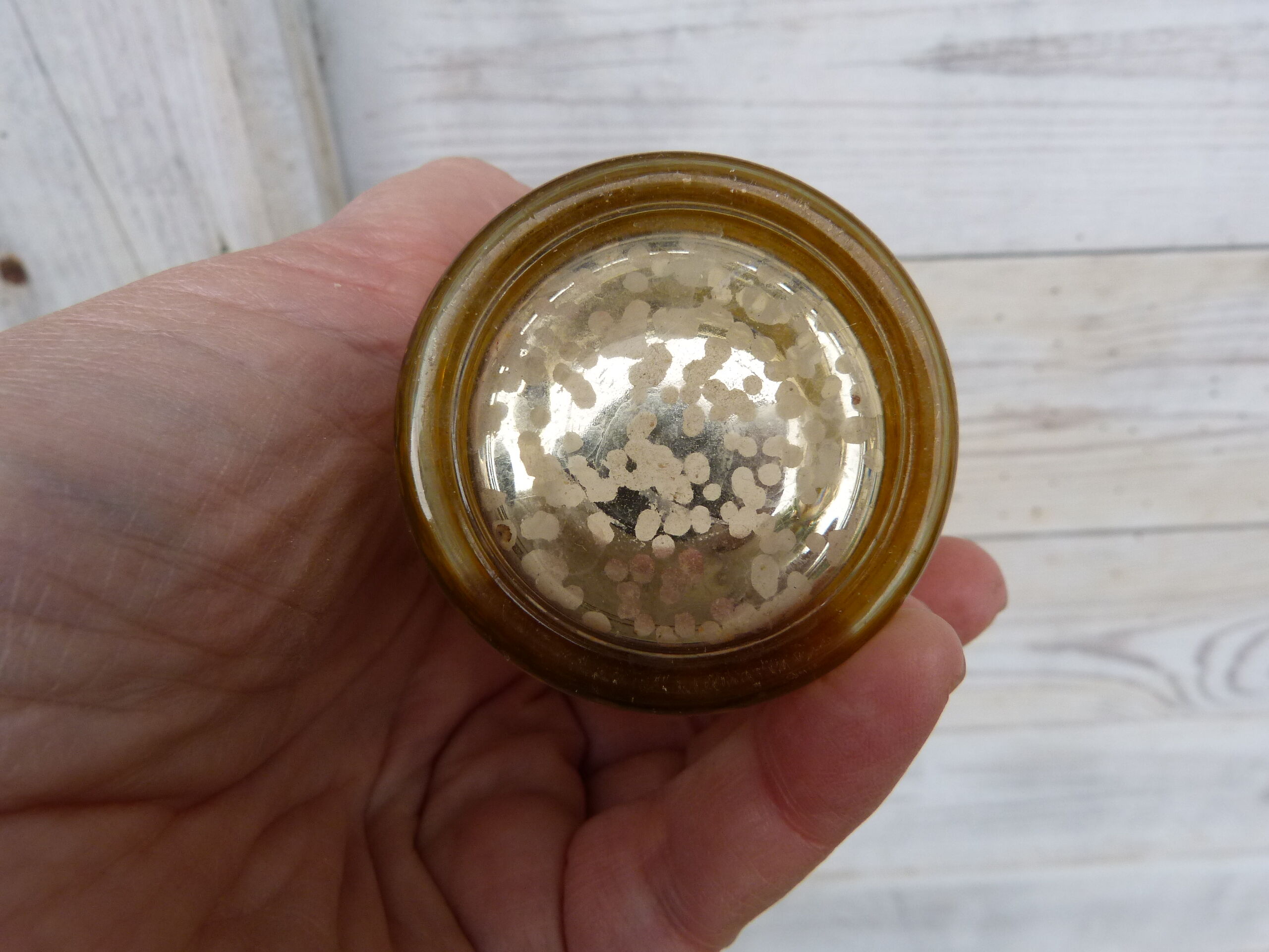 Ancien verre gobelet verre égglomisé mercurisé