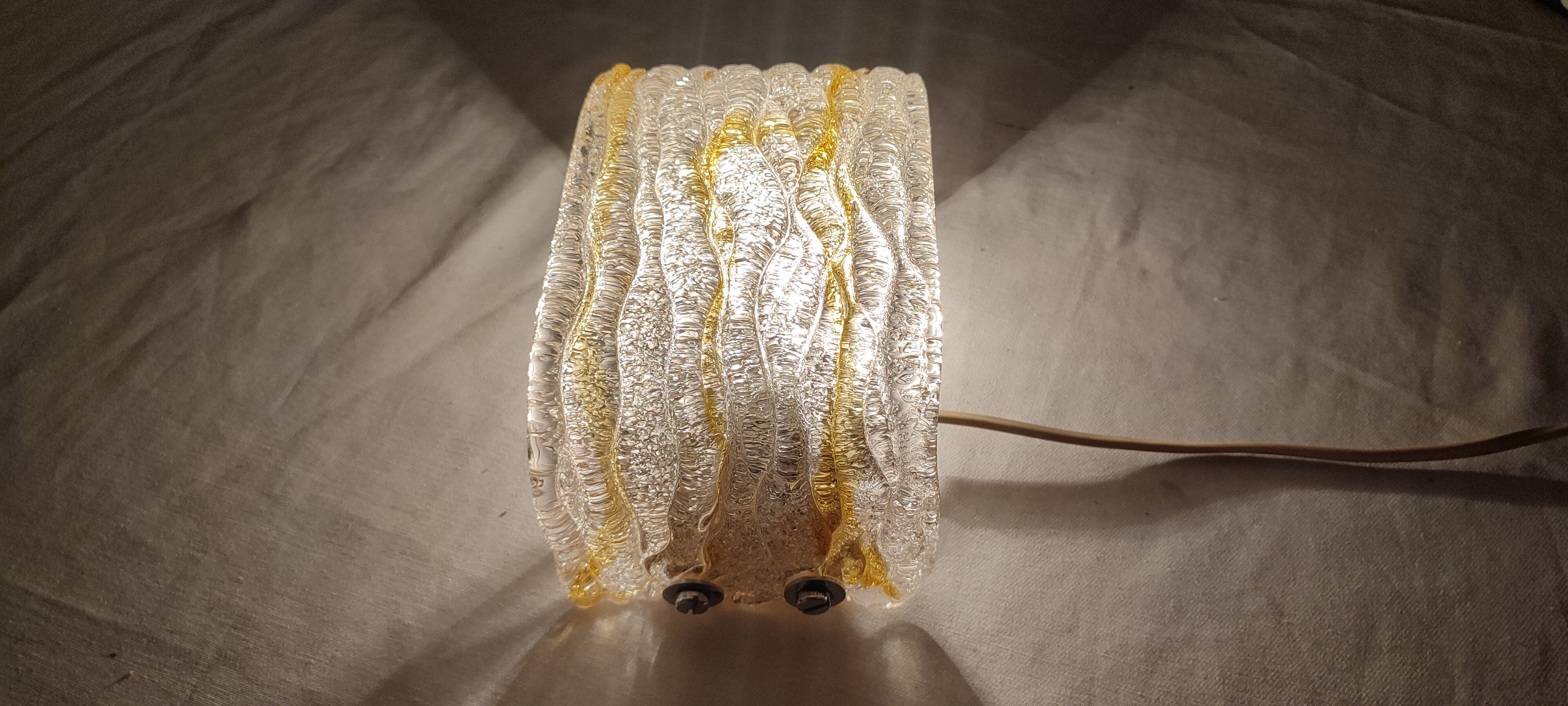 Murano glass wall lamp. Italy, 1960s.