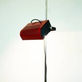 Red Italian Space Age Adjustable Spot Floor Lamp