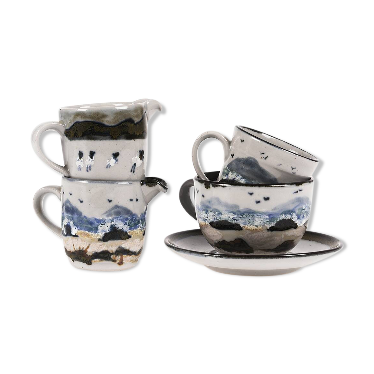 HIGHLAND STONEWARE coffee service, second hand.