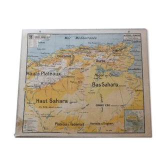Carte scolaire Vidal Lablache Algérie & Tunisie n°11