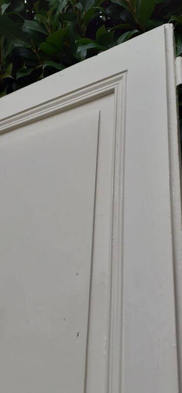 Communication door h221x79cm old paneled, molded, interior