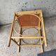 Geometric side table bamboo rattan style Boho tortoise vintage