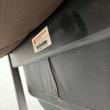 Fauteuil sinus en cuir noir de westnofa, 1970s